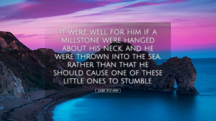 Picture 05 - Luke 17:2 ASV Desktop Wallpaper - It were well for him if a millstone were hanged - Desktop Bible Verse Wallpaper