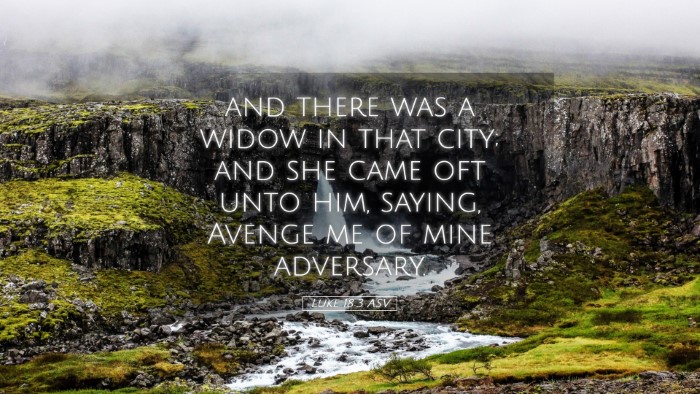 Picture 05 - Luke 18:3 ASV Desktop Wallpaper - and there was a widow in that city; and she came - Desktop Bible Verse Wallpaper