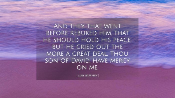 Picture 05 - Luke 18:39 ASV Desktop Wallpaper - And they that went before rebuked him, that he - Desktop Bible Verse Wallpaper