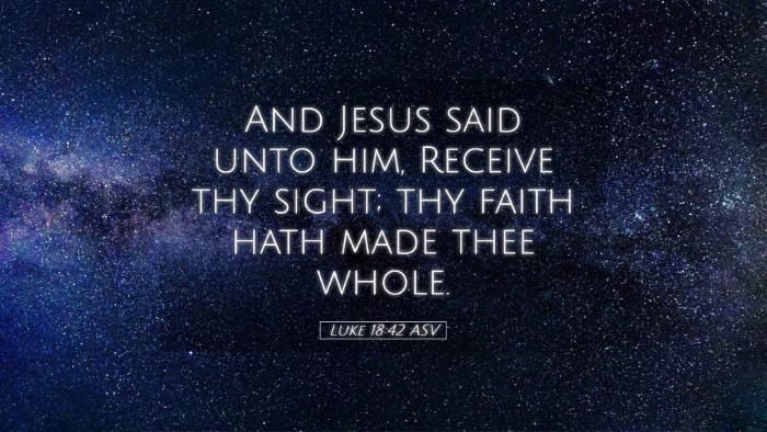 Picture 05 - Luke 18:42 ASV Desktop Wallpaper - And Jesus said unto him, Receive thy sight; thy - Desktop Bible Verse Wallpaper