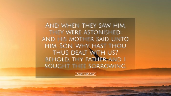 Picture 05 - Luke 2:48 ASV Desktop Wallpaper - And when they saw him, they were astonished; and - Desktop Bible Verse Wallpaper