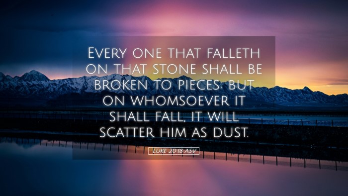 Picture 05 - Luke 20:18 ASV Desktop Wallpaper - Every one that falleth on that stone shall be - Desktop Bible Verse Wallpaper