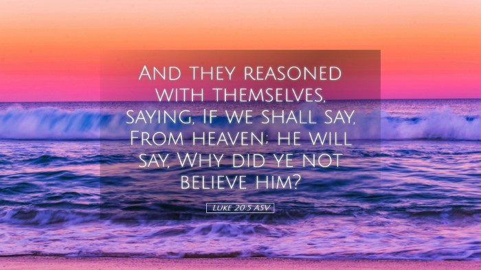 Picture 05 - Luke 20:5 ASV Desktop Wallpaper - And they reasoned with themselves, saying, If we - Desktop Bible Verse Wallpaper
