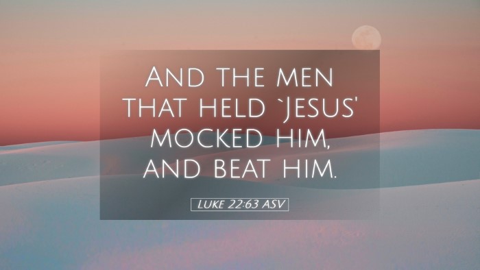 Picture 05 - Luke 22:63 ASV Desktop Wallpaper - And the men that held `Jesus' mocked him, and - Desktop Bible Verse Wallpaper
