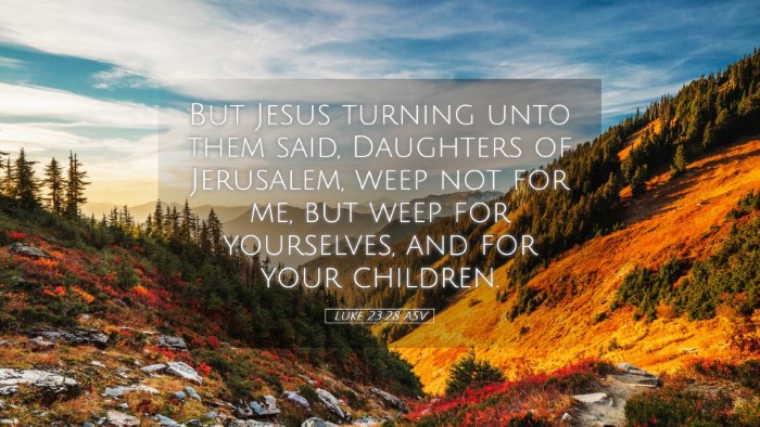 Picture 05 - Luke 23:28 ASV Desktop Wallpaper - But Jesus turning unto them said, Daughters of - Desktop Bible Verse Wallpaper