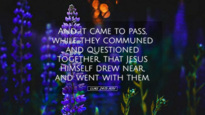Picture 05 - Luke 24:15 ASV Desktop Wallpaper - And it came to pass, while they communed and - Desktop Bible Verse Wallpaper