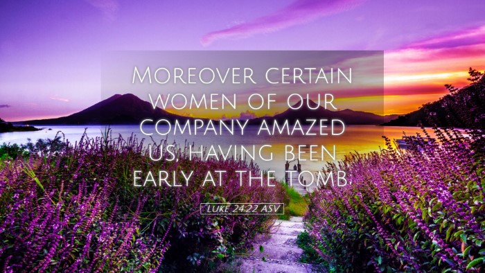 Picture 05 - Luke 24:22 ASV Desktop Wallpaper - Moreover certain women of our company amazed us, - Desktop Bible Verse Wallpaper