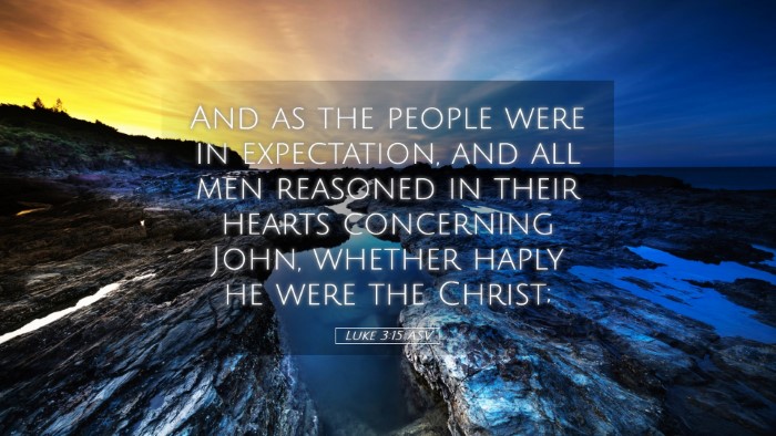 Picture 05 - Luke 3:15 ASV Desktop Wallpaper - And as the people were in expectation, and all - Desktop Bible Verse Wallpaper