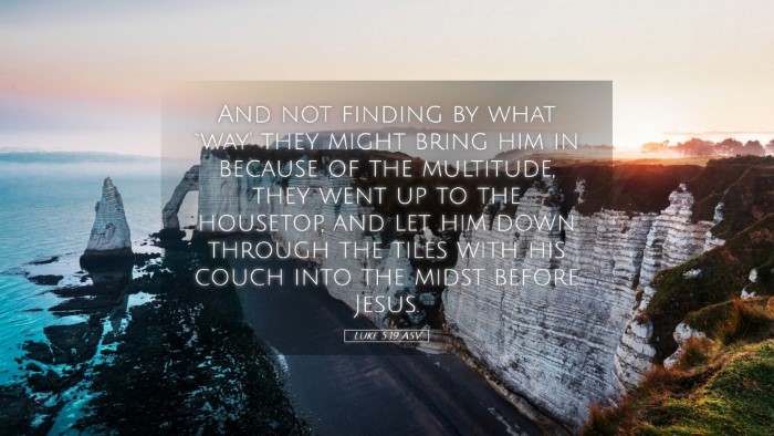 Picture 05 - Luke 5:19 ASV Desktop Wallpaper - And not finding by what `way' they might bring - Desktop Bible Verse Wallpaper