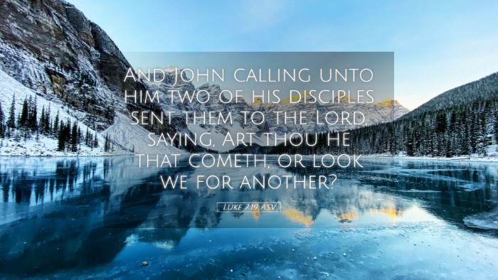 Picture 05 - Luke 7:19 ASV Desktop Wallpaper - And John calling unto him two of his disciples - Desktop Bible Verse Wallpaper