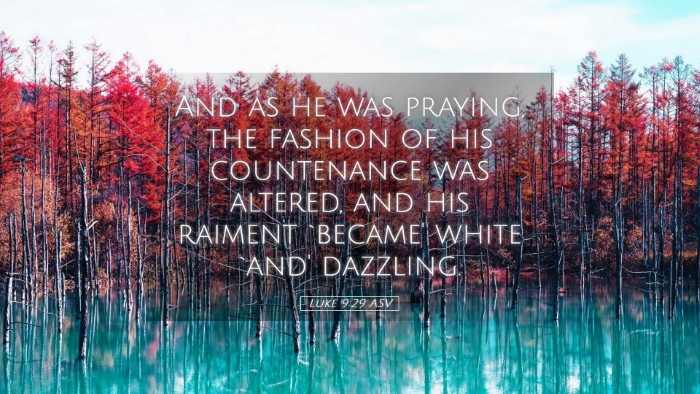 Picture 05 - Luke 9:29 ASV Desktop Wallpaper - And as he was praying, the fashion of his - Desktop Bible Verse Wallpaper