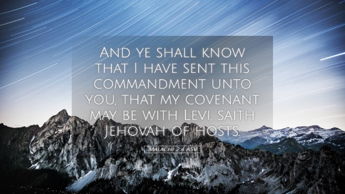 Picture 05 - Malachi 2:4 ASV Desktop Wallpaper - And ye shall know that I have sent this - Desktop Bible Verse Wallpaper