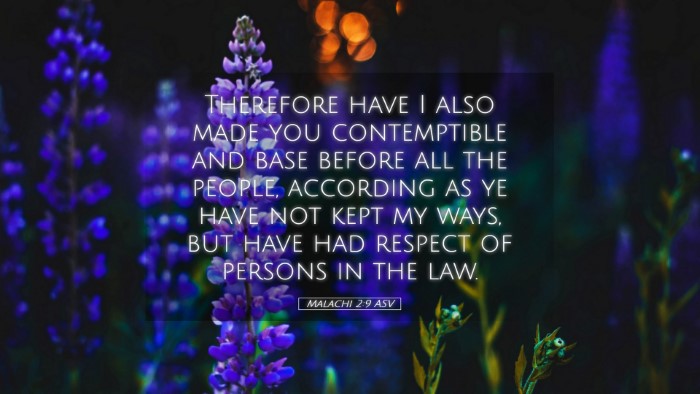 Picture 05 - Malachi 2:9 ASV Desktop Wallpaper - Therefore have I also made you contemptible and - Desktop Bible Verse Wallpaper