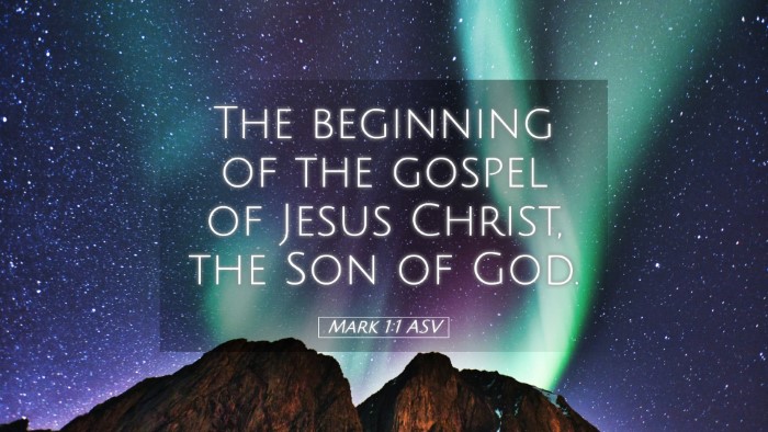 Picture 05 - Mark 1:1 ASV Desktop Wallpaper - The beginning of the gospel of Jesus Christ, the - Desktop Bible Verse Wallpaper