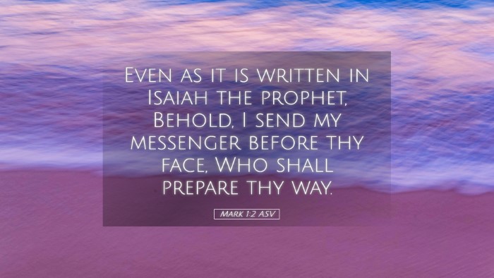 Picture 05 - Mark 1:2 ASV Desktop Wallpaper - Even as it is written in Isaiah the prophet, - Desktop Bible Verse Wallpaper