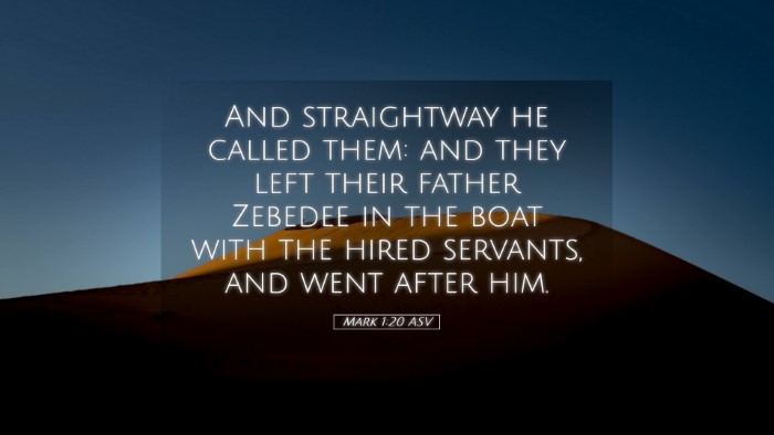 Picture 05 - Mark 1:20 ASV Desktop Wallpaper - And straightway he called them: and they left - Desktop Bible Verse Wallpaper
