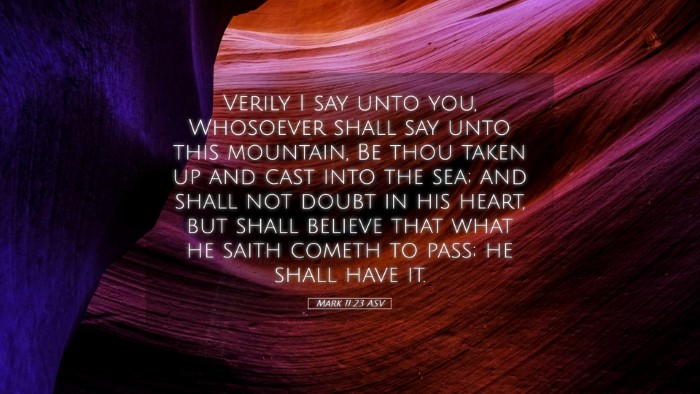Picture 05 - Mark 11:23 ASV Desktop Wallpaper - Verily I say unto you, Whosoever shall say unto - Desktop Bible Verse Wallpaper