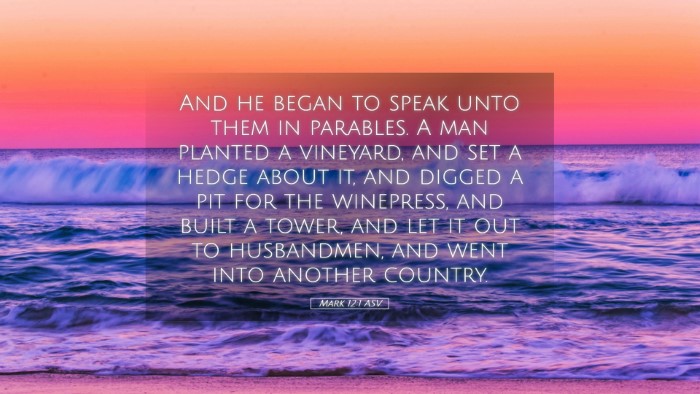 Picture 05 - Mark 12:1 ASV Desktop Wallpaper - And he began to speak unto them in parables. A - Desktop Bible Verse Wallpaper