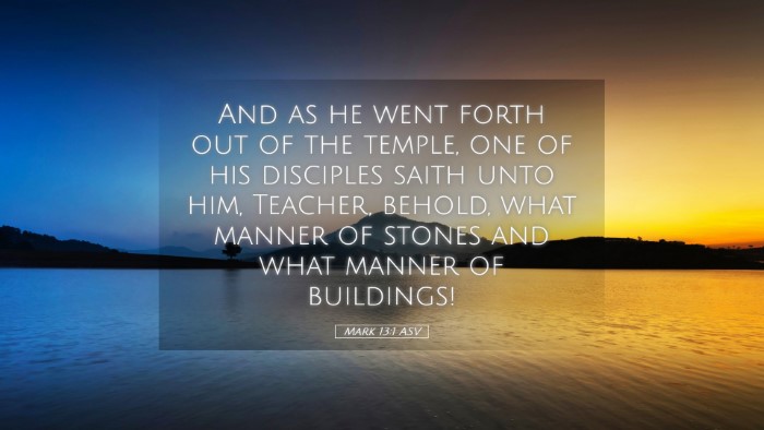 Picture 05 - Mark 13:1 ASV Desktop Wallpaper - And as he went forth out of the temple, one of - Desktop Bible Verse Wallpaper