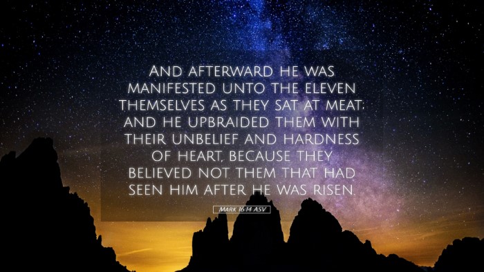 Picture 05 - Mark 16:14 ASV Desktop Wallpaper - And afterward he was manifested unto the eleven - Desktop Bible Verse Wallpaper