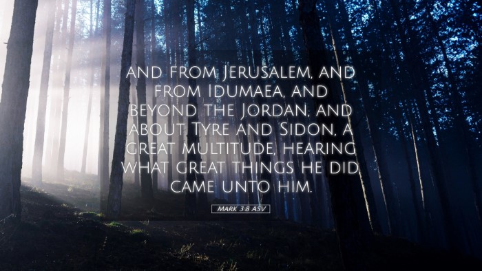 Picture 05 - Mark 3:8 ASV Desktop Wallpaper - and from Jerusalem, and from Idumaea, and beyond - Desktop Bible Verse Wallpaper