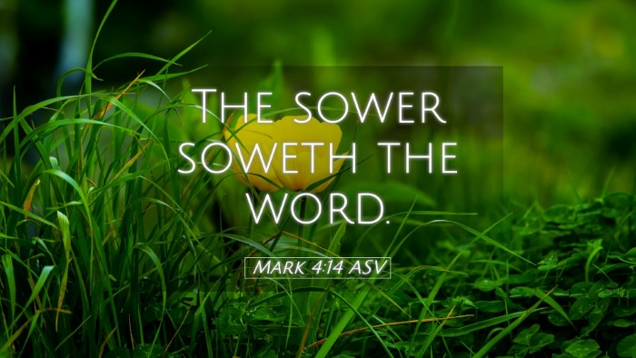 Picture 05 - Mark 4:14 ASV Desktop Wallpaper - The sower soweth the - Desktop Bible Verse Wallpaper