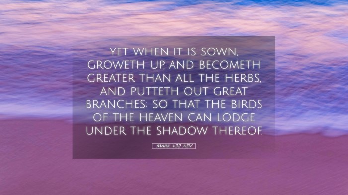 Picture 05 - Mark 4:32 ASV Desktop Wallpaper - yet when it is sown, groweth up, and becometh - Desktop Bible Verse Wallpaper