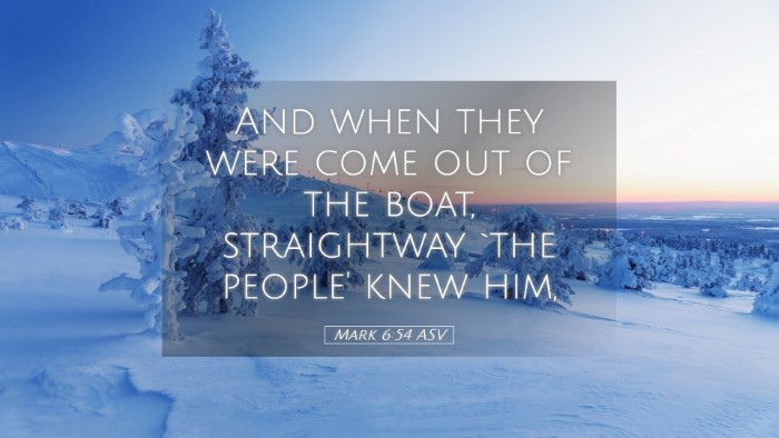Picture 05 - Mark 6:54 ASV Desktop Wallpaper - And when they were come out of the boat, - Desktop Bible Verse Wallpaper