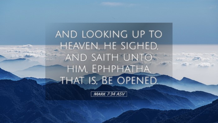 Picture 05 - Mark 7:34 ASV Desktop Wallpaper - and looking up to heaven, he sighed, and saith - Desktop Bible Verse Wallpaper