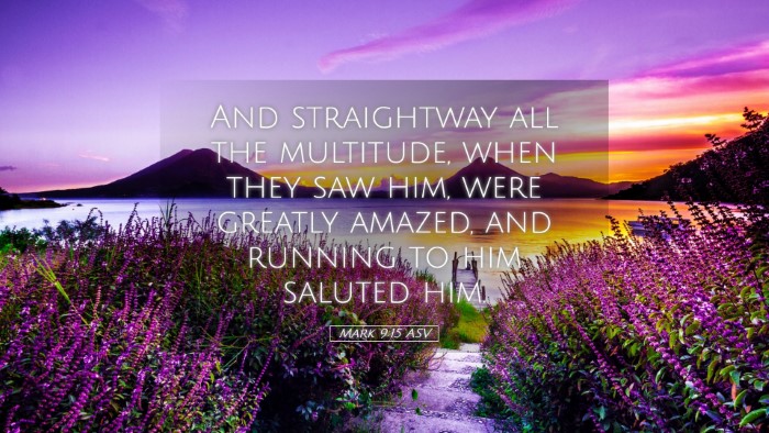 Picture 05 - Mark 9:15 ASV Desktop Wallpaper - And straightway all the multitude, when they saw - Desktop Bible Verse Wallpaper