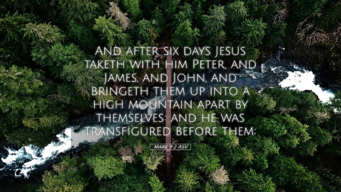 Picture 05 - Mark 9:2 ASV Desktop Wallpaper - And after six days Jesus taketh with him Peter, - Desktop Bible Verse Wallpaper