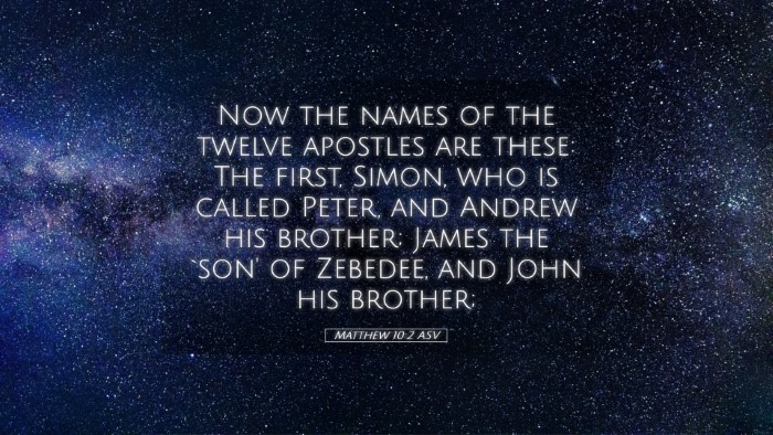 Picture 05 - Matthew 10:2 ASV Desktop Wallpaper - Now the names of the twelve apostles are these: - Desktop Bible Verse Wallpaper