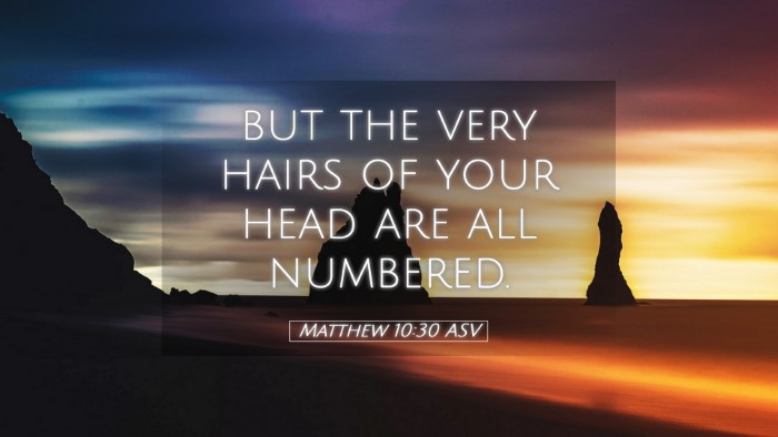 Picture 05 - Matthew 10:30 ASV Desktop Wallpaper - but the very hairs of your head are all - Desktop Bible Verse Wallpaper