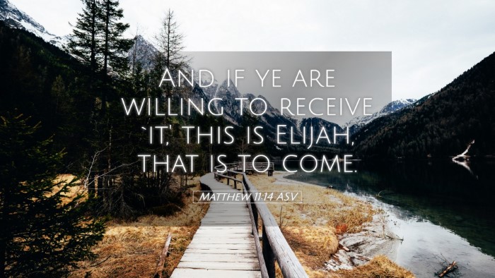Picture 05 - Matthew 11:14 ASV Desktop Wallpaper - And if ye are willing to receive `it,' this is - Desktop Bible Verse Wallpaper