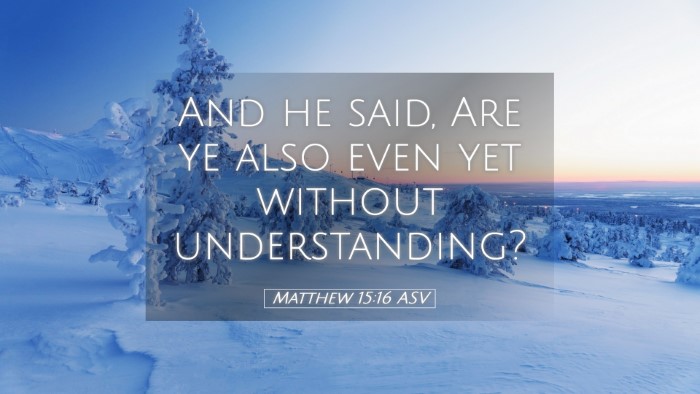 Picture 05 - Matthew 15:16 ASV Desktop Wallpaper - And he said, Are ye also even yet without - Desktop Bible Verse Wallpaper