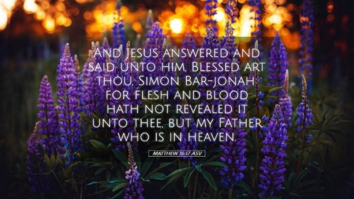 Picture 05 - Matthew 16:17 ASV Desktop Wallpaper - And Jesus answered and said unto him, Blessed art - Desktop Bible Verse Wallpaper