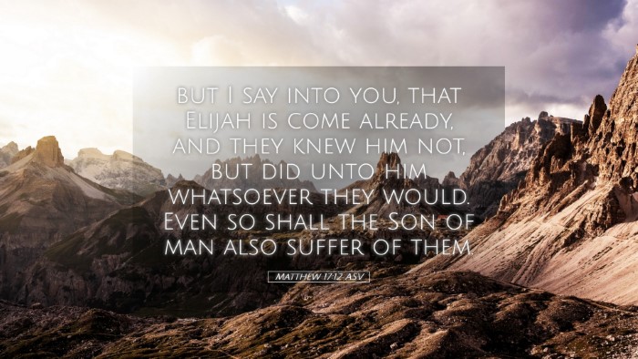 Picture 05 - Matthew 17:12 ASV Desktop Wallpaper - but I say into you, that Elijah is come already, - Desktop Bible Verse Wallpaper