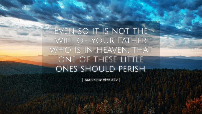 Picture 05 - Matthew 18:14 ASV Desktop Wallpaper - Even so it is not the will of your Father who is - Desktop Bible Verse Wallpaper