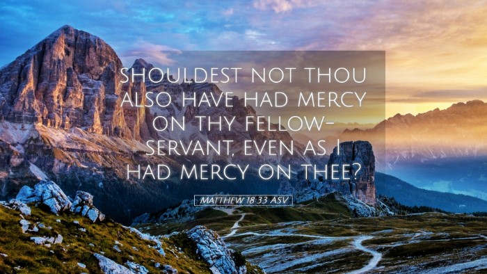 Picture 05 - Matthew 18:33 ASV Desktop Wallpaper - shouldest not thou also have had mercy on thy - Desktop Bible Verse Wallpaper