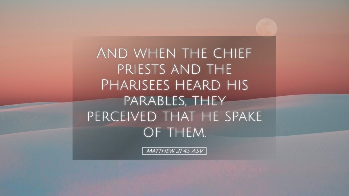 Picture 05 - Matthew 21:45 ASV Desktop Wallpaper - And when the chief priests and the Pharisees - Desktop Bible Verse Wallpaper