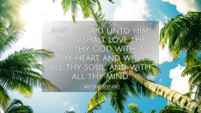 Picture 05 - Matthew 22:37 ASV Desktop Wallpaper - And he said unto him, Thou shalt love the Lord - Desktop Bible Verse Wallpaper