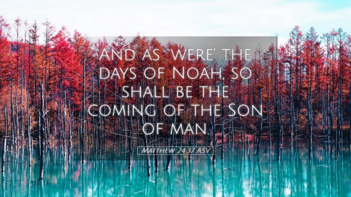 Picture 05 - Matthew 24:37 ASV Desktop Wallpaper - And as `were' the days of Noah, so shall be the - Desktop Bible Verse Wallpaper