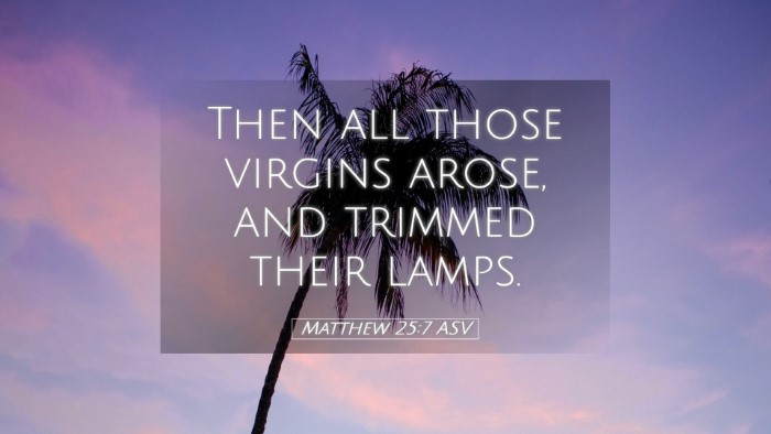 Picture 05 - Matthew 25:7 ASV Desktop Wallpaper - Then all those virgins arose, and trimmed their - Desktop Bible Verse Wallpaper