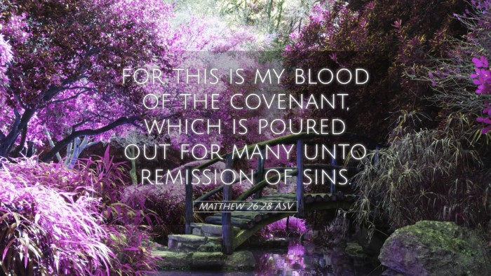 Picture 05 - Matthew 26:28 ASV Desktop Wallpaper - for this is my blood of the covenant, which is - Desktop Bible Verse Wallpaper