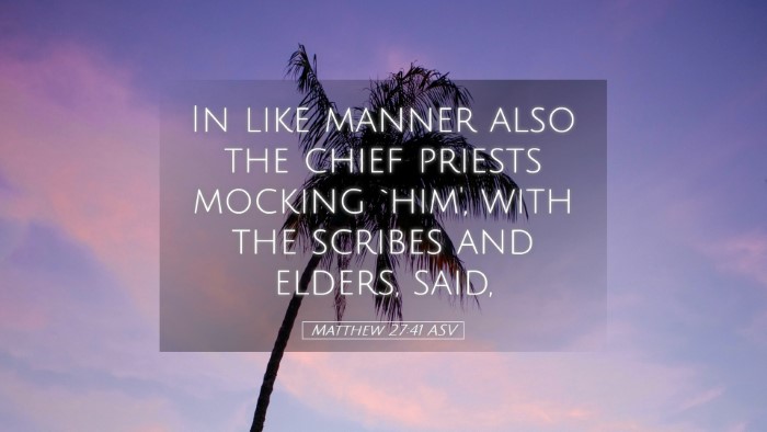 Picture 05 - Matthew 27:41 ASV Desktop Wallpaper - In like manner also the chief priests mocking - Desktop Bible Verse Wallpaper