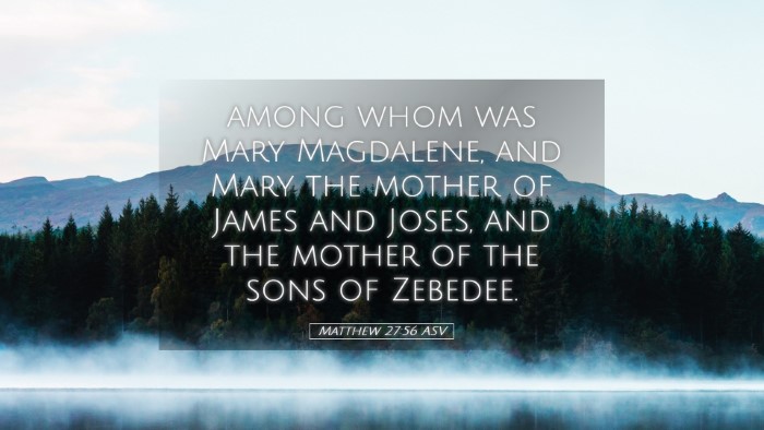 Picture 05 - Matthew 27:56 ASV Desktop Wallpaper - among whom was Mary Magdalene, and Mary the - Desktop Bible Verse Wallpaper