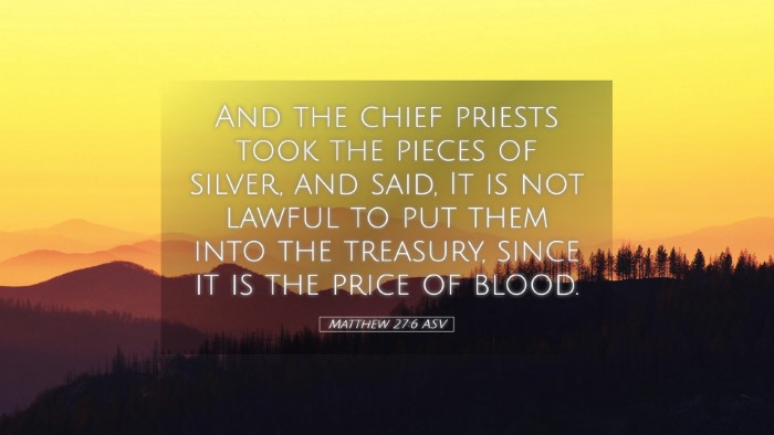 Picture 05 - Matthew 27:6 ASV Desktop Wallpaper - And the chief priests took the pieces of silver, - Desktop Bible Verse Wallpaper