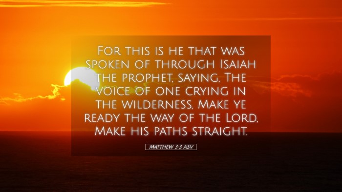 Picture 05 - Matthew 3:3 ASV Desktop Wallpaper - For this is he that was spoken of through Isaiah - Desktop Bible Verse Wallpaper