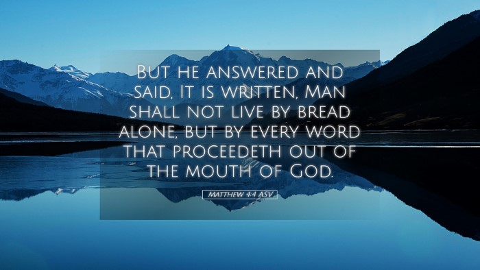 Picture 05 - Matthew 4:4 ASV Desktop Wallpaper - But he answered and said, It is written, Man - Desktop Bible Verse Wallpaper