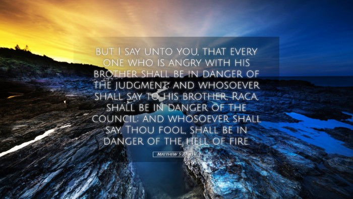 Picture 05 - Matthew 5:22 ASV Desktop Wallpaper - but I say unto you, that every one who is angry - Desktop Bible Verse Wallpaper
